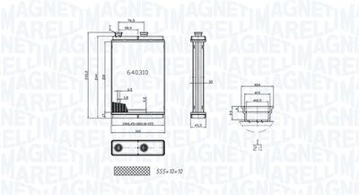 Heat Exchanger, interior heating MAGNETI MARELLI 350218065000