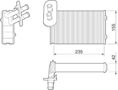Heat Exchanger, interior heating MAGNETI MARELLI 350218211000