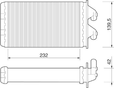 Heat Exchanger, interior heating MAGNETI MARELLI 350218213000