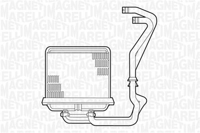 Heat Exchanger, interior heating MAGNETI MARELLI 350218225000