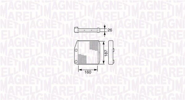 MAGNETI MARELLI 350218227000 Heat Exchanger, interior heating