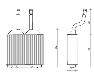 Heat Exchanger, interior heating MAGNETI MARELLI 350218261000