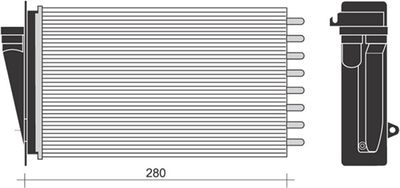 Heat Exchanger, interior heating MAGNETI MARELLI 350218267000