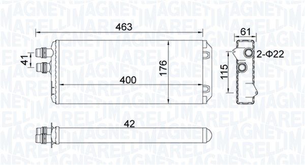 MAGNETI MARELLI 350218325000 Heat Exchanger, interior heating