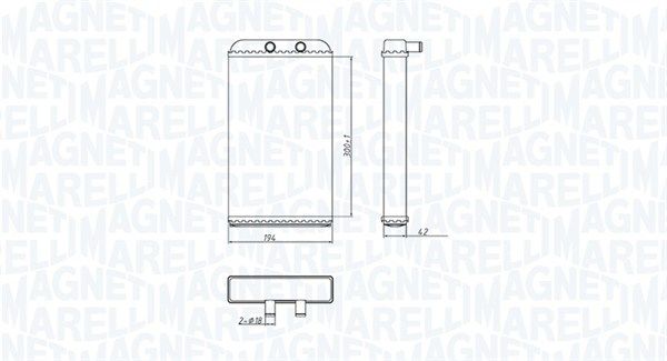 MAGNETI MARELLI 350218402000 Heat Exchanger, interior heating