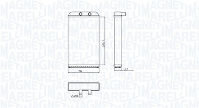 Heat Exchanger, interior heating MAGNETI MARELLI 350218402000