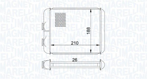 MAGNETI MARELLI 350218407000 Heat Exchanger, interior heating