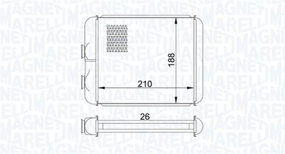 Heat Exchanger, interior heating MAGNETI MARELLI 350218407000