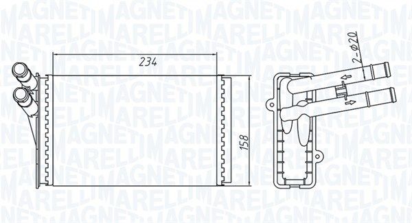MAGNETI MARELLI 350218409000 Heat Exchanger, interior heating