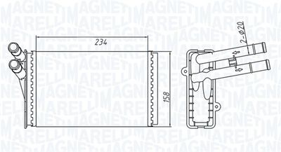 Heat Exchanger, interior heating MAGNETI MARELLI 350218409000