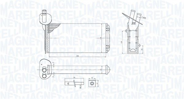 MAGNETI MARELLI 350218410000 Heat Exchanger, interior heating
