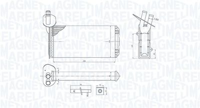 Heat Exchanger, interior heating MAGNETI MARELLI 350218410000
