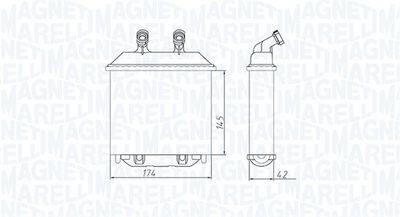Heat Exchanger, interior heating MAGNETI MARELLI 350218415000