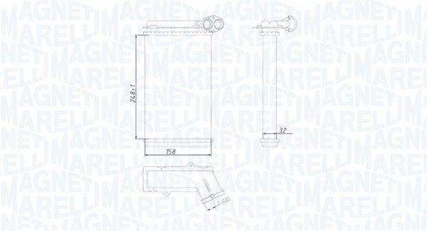 MAGNETI MARELLI 350218422000 Heat Exchanger, interior heating
