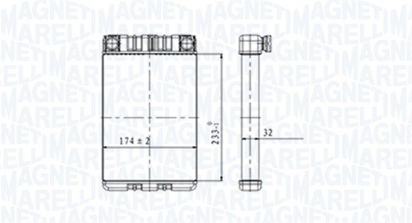 MAGNETI MARELLI 350218428000 Heat Exchanger, interior heating
