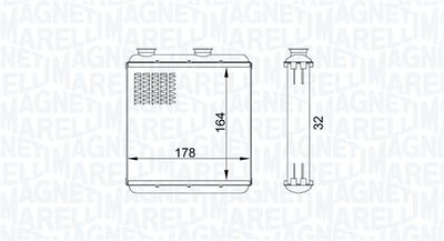 Heat Exchanger, interior heating MAGNETI MARELLI 350218434000