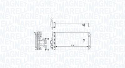 Heat Exchanger, interior heating MAGNETI MARELLI 350218435000