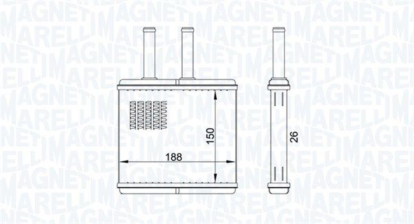 MAGNETI MARELLI 350218437000 Heat Exchanger, interior heating