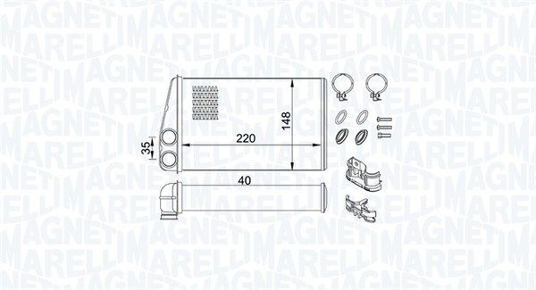 MAGNETI MARELLI 350218438000 Heat Exchanger, interior heating