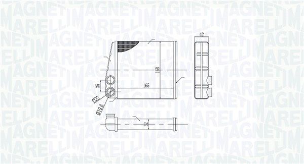 MAGNETI MARELLI 350218440000 Heat Exchanger, interior heating