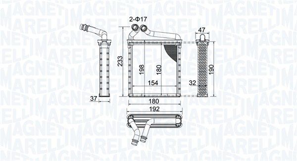 MAGNETI MARELLI 350218442000 Heat Exchanger, interior heating