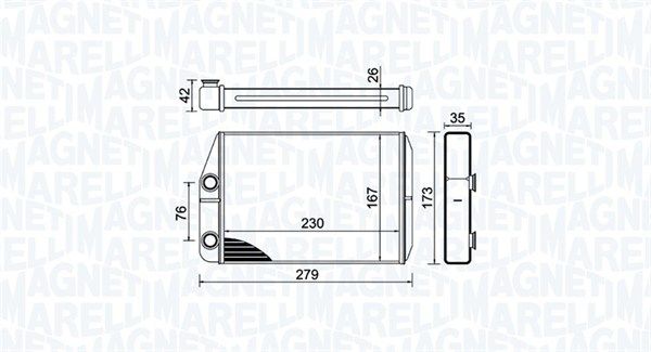 MAGNETI MARELLI 350218443000 Heat Exchanger, interior heating