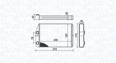 Heat Exchanger, interior heating MAGNETI MARELLI 350218443000
