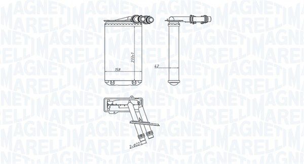 MAGNETI MARELLI 350218445000 Heat Exchanger, interior heating