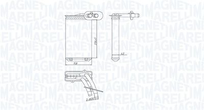 Heat Exchanger, interior heating MAGNETI MARELLI 350218447000