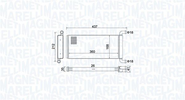 MAGNETI MARELLI 350218451000 Heat Exchanger, interior heating
