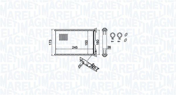 MAGNETI MARELLI 350218455000 Heat Exchanger, interior heating