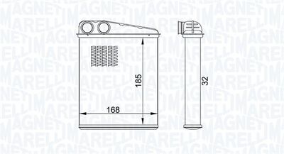 Heat Exchanger, interior heating MAGNETI MARELLI 350218457000