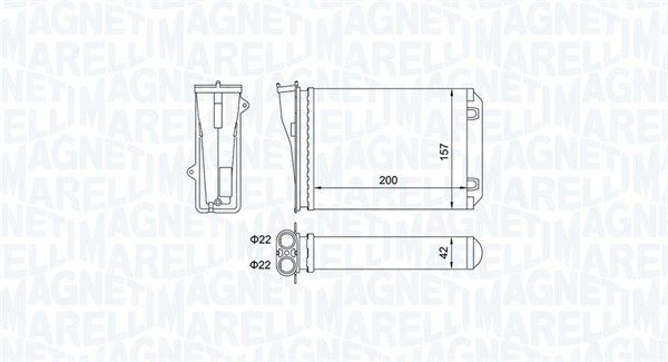 MAGNETI MARELLI 350218463000 Heat Exchanger, interior heating