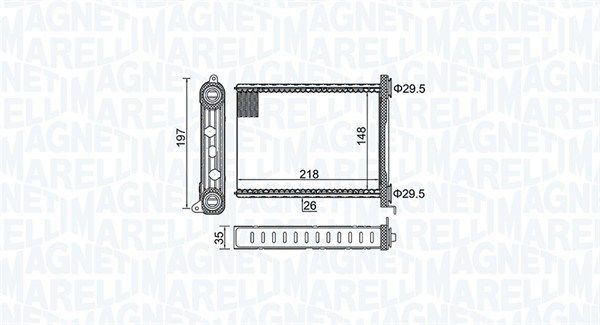 MAGNETI MARELLI 350218464000 Heat Exchanger, interior heating