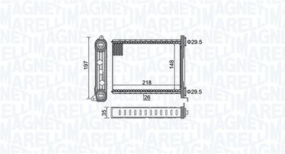 Heat Exchanger, interior heating MAGNETI MARELLI 350218464000