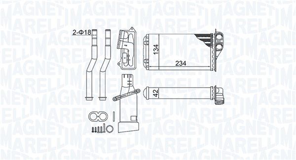 MAGNETI MARELLI 350218466000 Heat Exchanger, interior heating