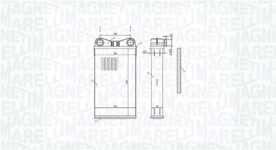 Heat Exchanger, interior heating MAGNETI MARELLI 350218472000