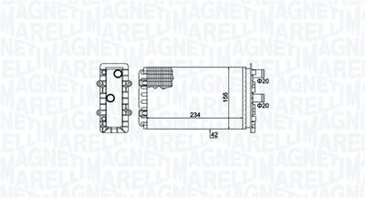 Heat Exchanger, interior heating MAGNETI MARELLI 350218475000