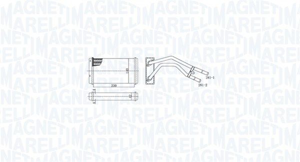 MAGNETI MARELLI 350218477000 Heat Exchanger, interior heating