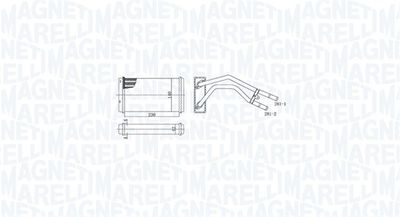 Heat Exchanger, interior heating MAGNETI MARELLI 350218477000