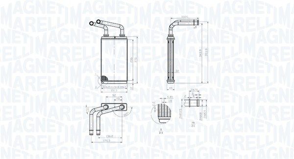 MAGNETI MARELLI 350218483000 Heat Exchanger, interior heating