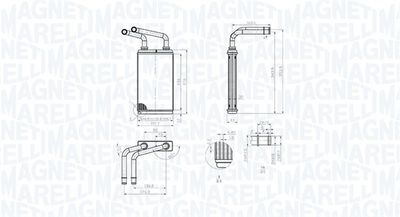 Heat Exchanger, interior heating MAGNETI MARELLI 350218483000