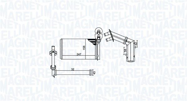 MAGNETI MARELLI 350218484000 Heat Exchanger, interior heating
