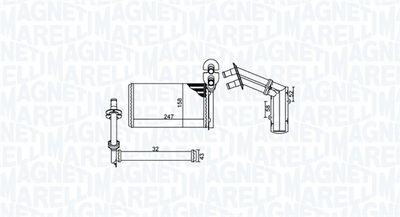 Heat Exchanger, interior heating MAGNETI MARELLI 350218484000
