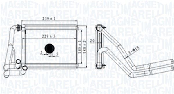 MAGNETI MARELLI 350218488000 Heat Exchanger, interior heating