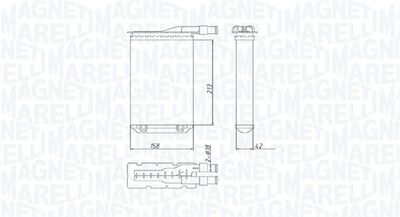 Heat Exchanger, interior heating MAGNETI MARELLI 350218489000