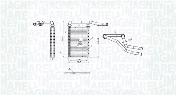 MAGNETI MARELLI 350218490000 Heat Exchanger, interior heating