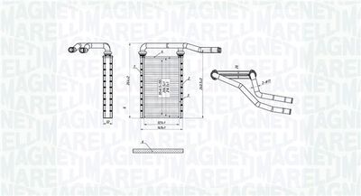 Heat Exchanger, interior heating MAGNETI MARELLI 350218490000