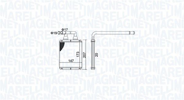 MAGNETI MARELLI 350218496000 Heat Exchanger, interior heating