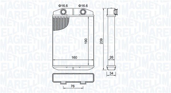 MAGNETI MARELLI 350218507000 Heat Exchanger, interior heating